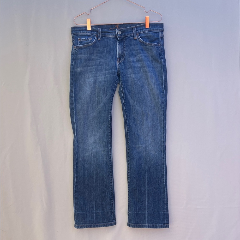 7 For All Mankind Women's Boot Cut Jeans‎ in Medium Blue